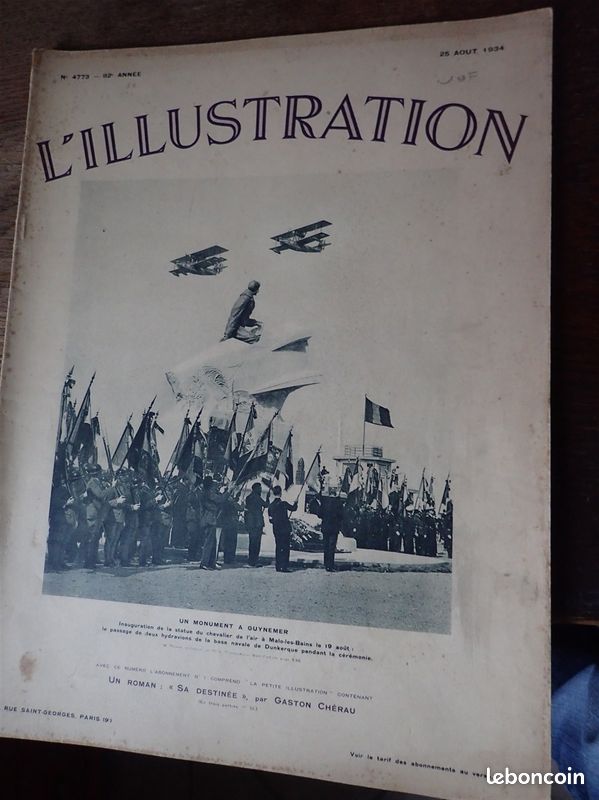 ILLUSTRATION 1934 4773 GUYNEMER KRAK DES CHEVALIERS TCHELIOUSKINE MUSEE SAINTES CHARDIN SEPTICEMIE Hyacinthe VINCENT LOTI MISS EUROPE IZOARD COSYNS (image 1)