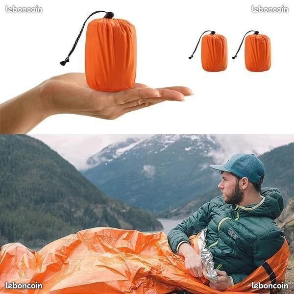 Lot De 4 Sacs De Couchage De Survie Ultralégers – Couvertures Thermiques Imperméables 213x90 Cm Pour Camping & Urgences