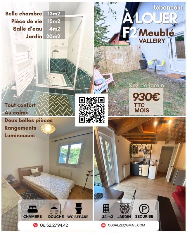 Appartement 2 pièces 34 m² · à Valleiry · 34 m² · 900 €/mois