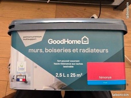 Pot de peinture murs boiserie radiateur framboise 2,5 l (image 1)