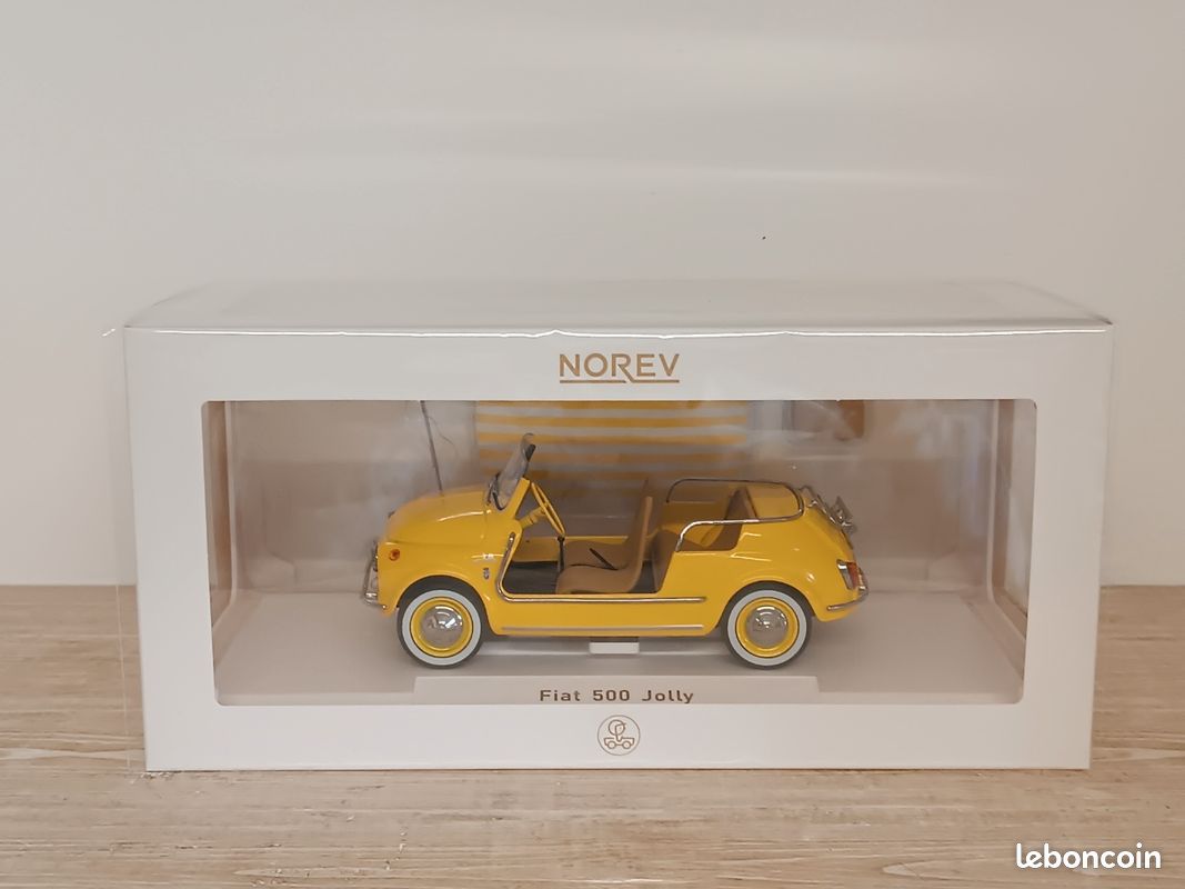 Fiat 500 Découvrable Jaune Solido Prestige – Échelle 1/18, Collection (occasion)