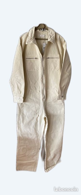 Salopette MANGO beige T.M neuve (image 1)