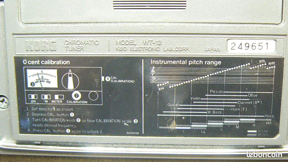 Korg WT-12 Accordeur chromatique (image 5)
