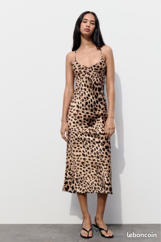 Robe Longue Leopard Zara Chemisier ImprimÃ© Leopard Zara Animal