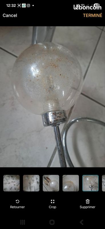 Lot 3 plafonniers luminaires boule verre (image 6)