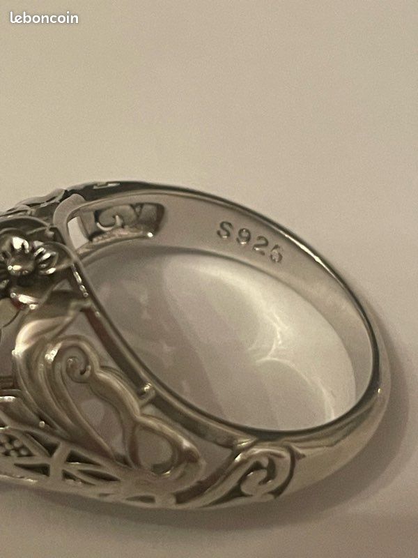 Naturel Gemme Grenat Avec 925 Bague en Argent pour Homme #645