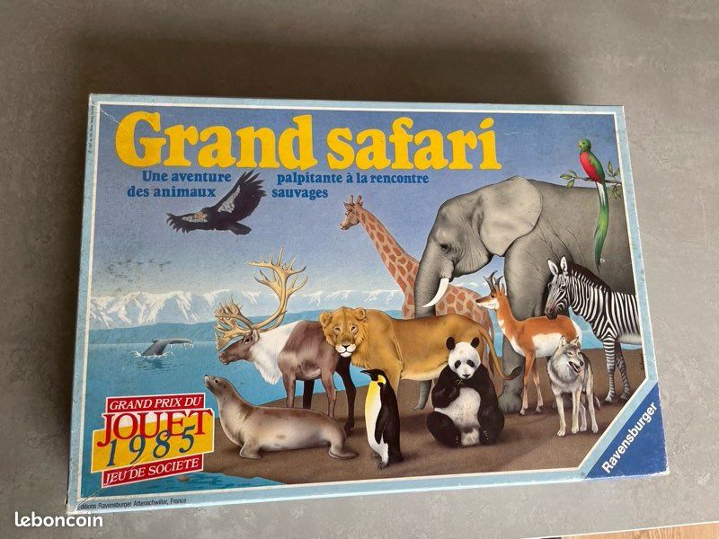 Jeu De Société Vintage GRAND SAFARI (Autour Du Monde) Ravensburger 1985 - Complet