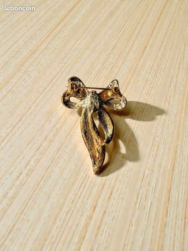 Broche Strass En Forme De Nœud - Accessoire Brillant Vintage Pour Col Ou Veste