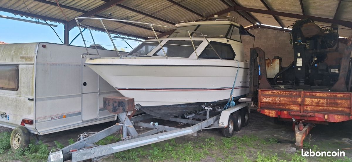 Bateau plus remorque 3 essieux (image 1)