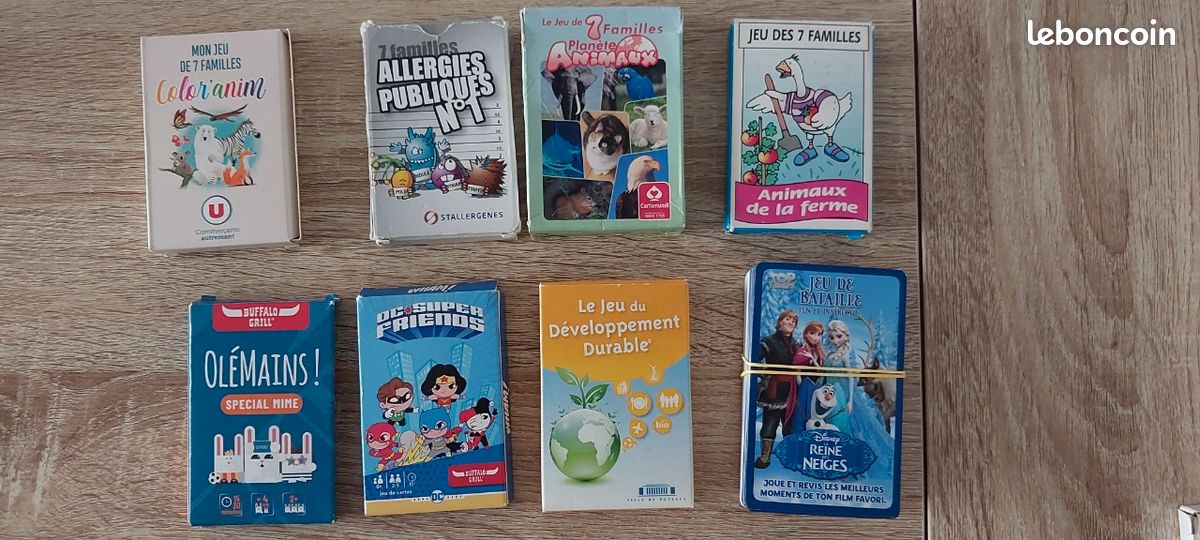 Lot jeux de cartes, 7 familles, la reine des neiges... (image 1)