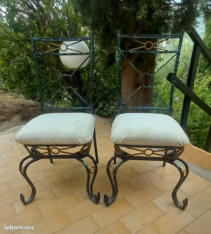 2 Magnifiques chaises Fer forgé (image 1)