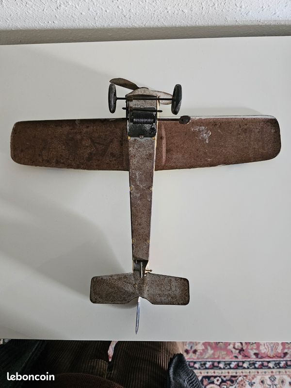 Avion Jouet Ancien ML MARTINAN LARNAUDE France – Rare Tipp & Co, Friction En Tôle