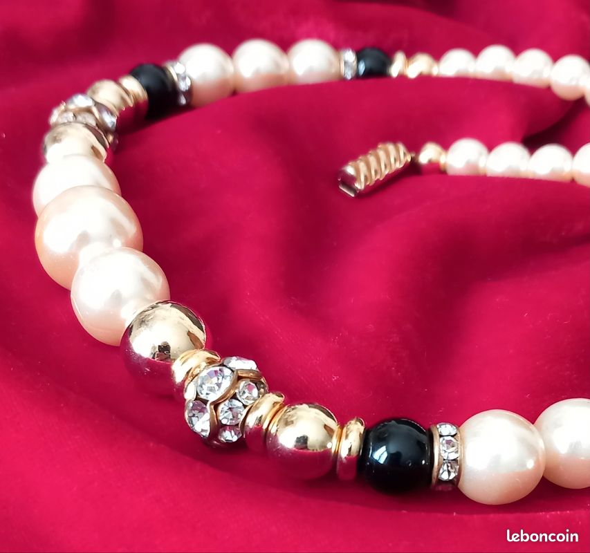Collier Vintage En Perles - Bijou Ancien Et Beau - Occasion à Restaurer/porter