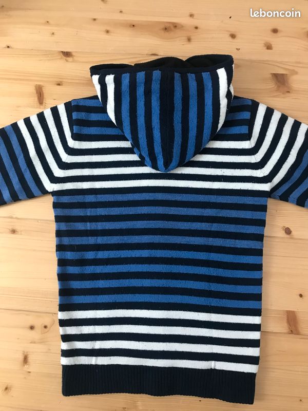 Gilet à capuche en tricot doublé en polaire 8 ans (image 2)