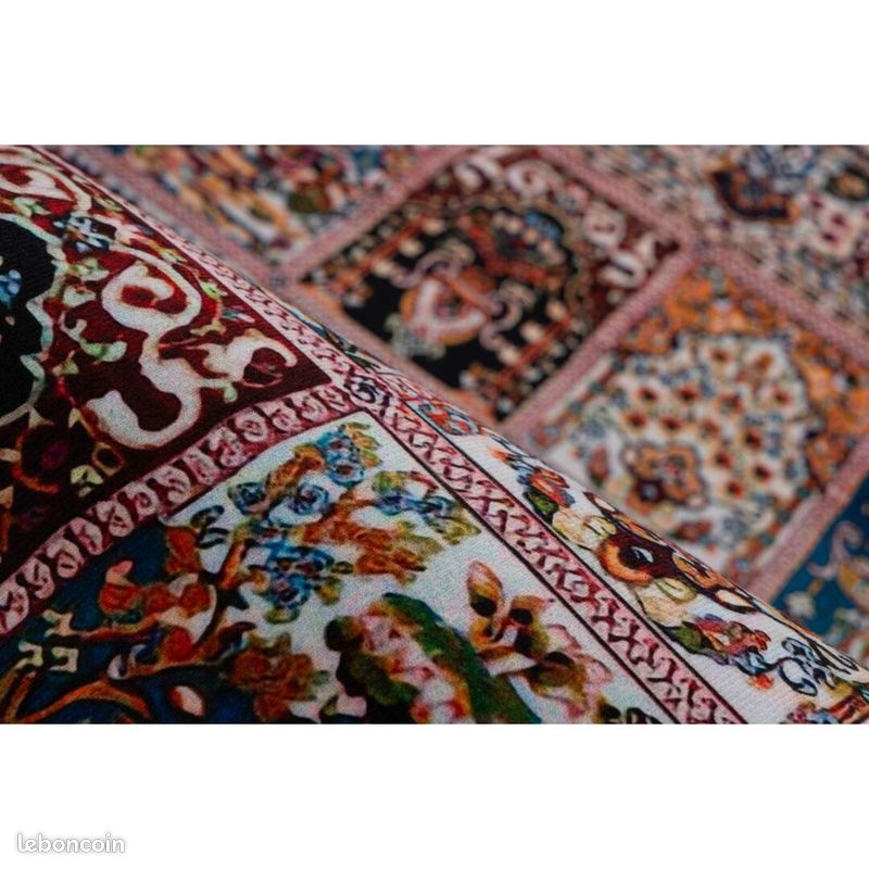 Tapis ethnique oriental rouge lavable en machine Pela Rouge 200x290 (image 4)