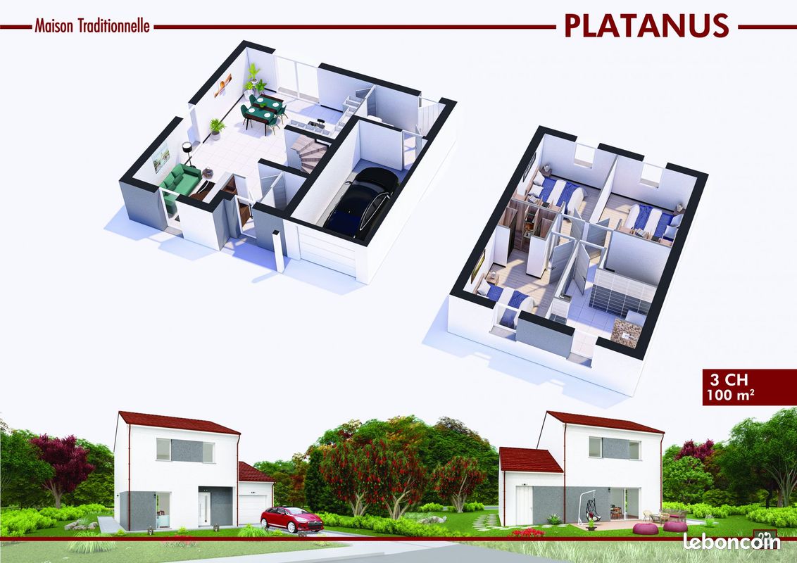 Maison 5 pièces 100 m² - Ventes immobilières