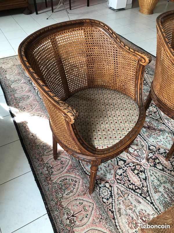 Deux fauteuils cannés, époque 19eme (image 3)