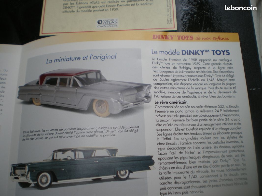 Lincoln premiere dinky toys ref. 532 original 1/43 eme - Collection