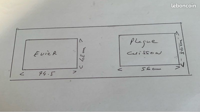 Plan de travail bois stratifié gris (image 2)