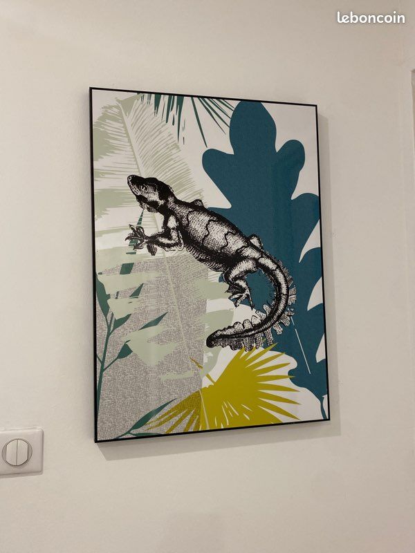 Tableau déco mural lézard / tropical (image 1)
