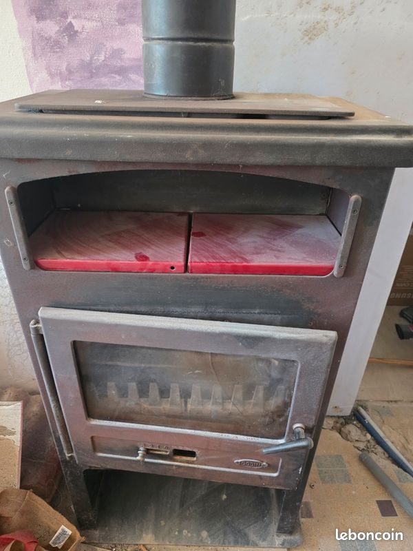 Poêle à bois Godin avec chauffe-plat (à restaurer / idéal atelier) (image 2)