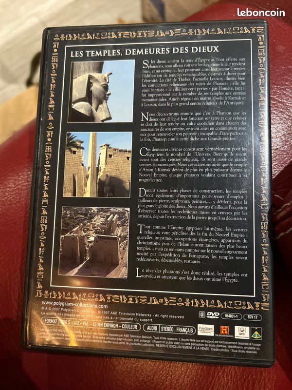 L’Égypte des pharaons. Les temples, demeures des dieux. DVD 📀 (image 2)
