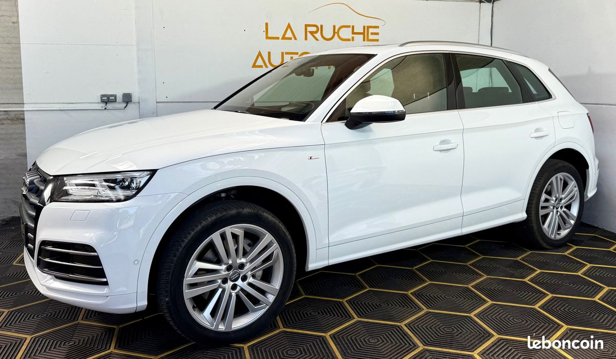 🟢Audi Q5 55 TFSIe 367ch Quattro S-Line / 127 917 kms / Suivi complet Audi / Cuir Milano / Toit panoramique / Attelage / Carplay (image 3)
