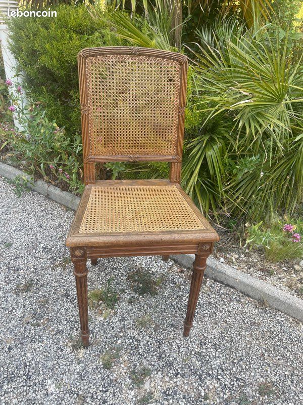 Chaise de bureau cannée (image 1)