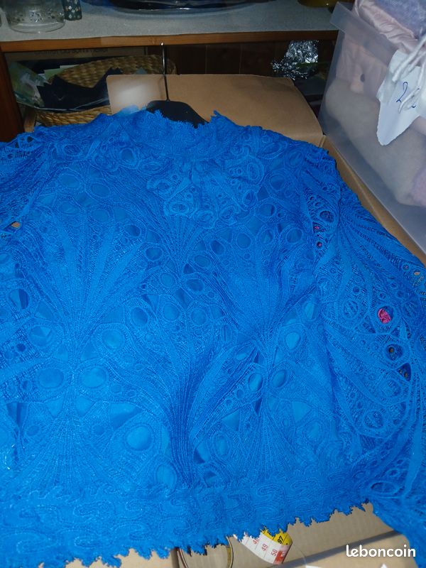 Haut crop top effet dentelle (image 3)