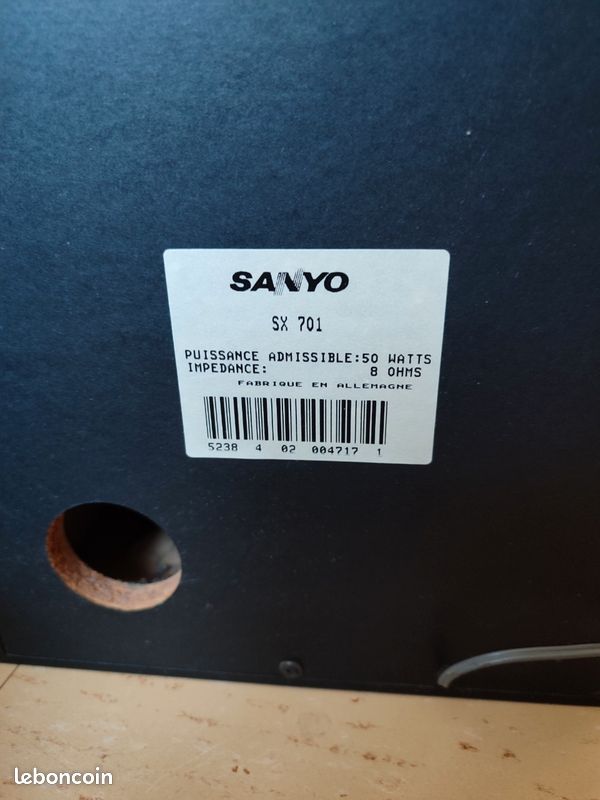 Paire d'enceintes SANYO modèle 3 voies SX701 (image 2)