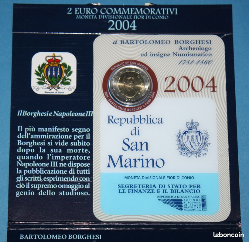 2 Euros Commémorative Saint-Marin - 2004 - NEUVE (image 2)