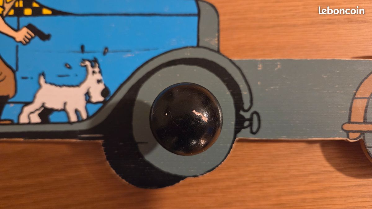 Porte-manteau Tintin Trousselier - Bois - Année 1993 - Sans Emballage
