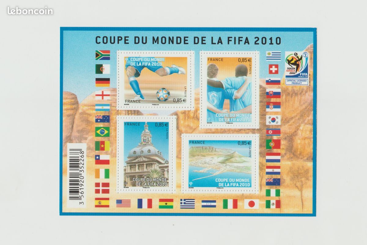France timbres de 2010 Bloc feuillet neuf Coupe du Monde de la FIFA 2010 (image 1)