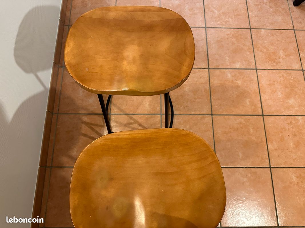Chaise bar bois (image 3)