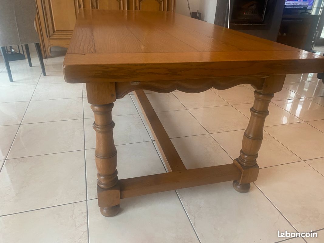 Table chêne massif Rene Trotel (image 1)