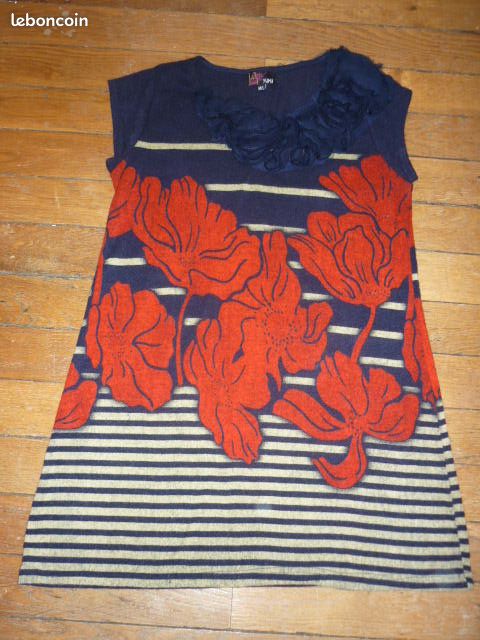 Robe marine à rayures (image 1)