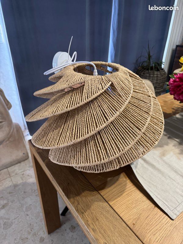Lampadaire rotin (image 3)