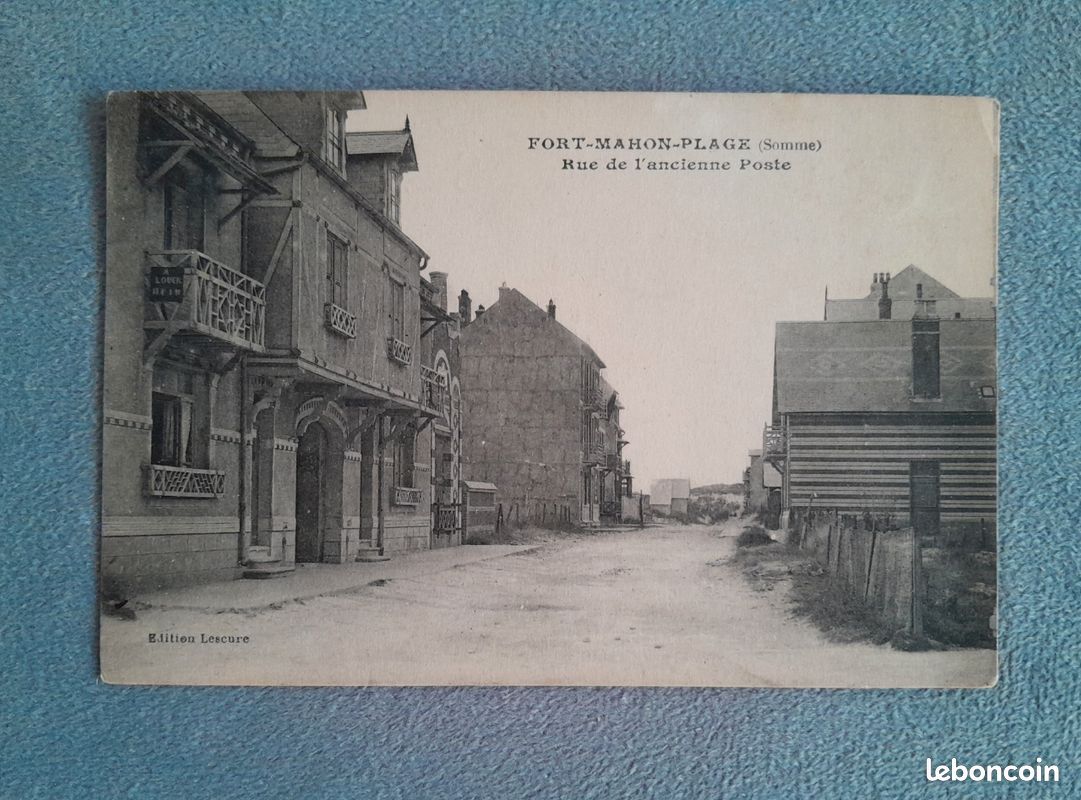 Abbeville - Vue de la somme - Carte postale ancienne et vue d'Hier et