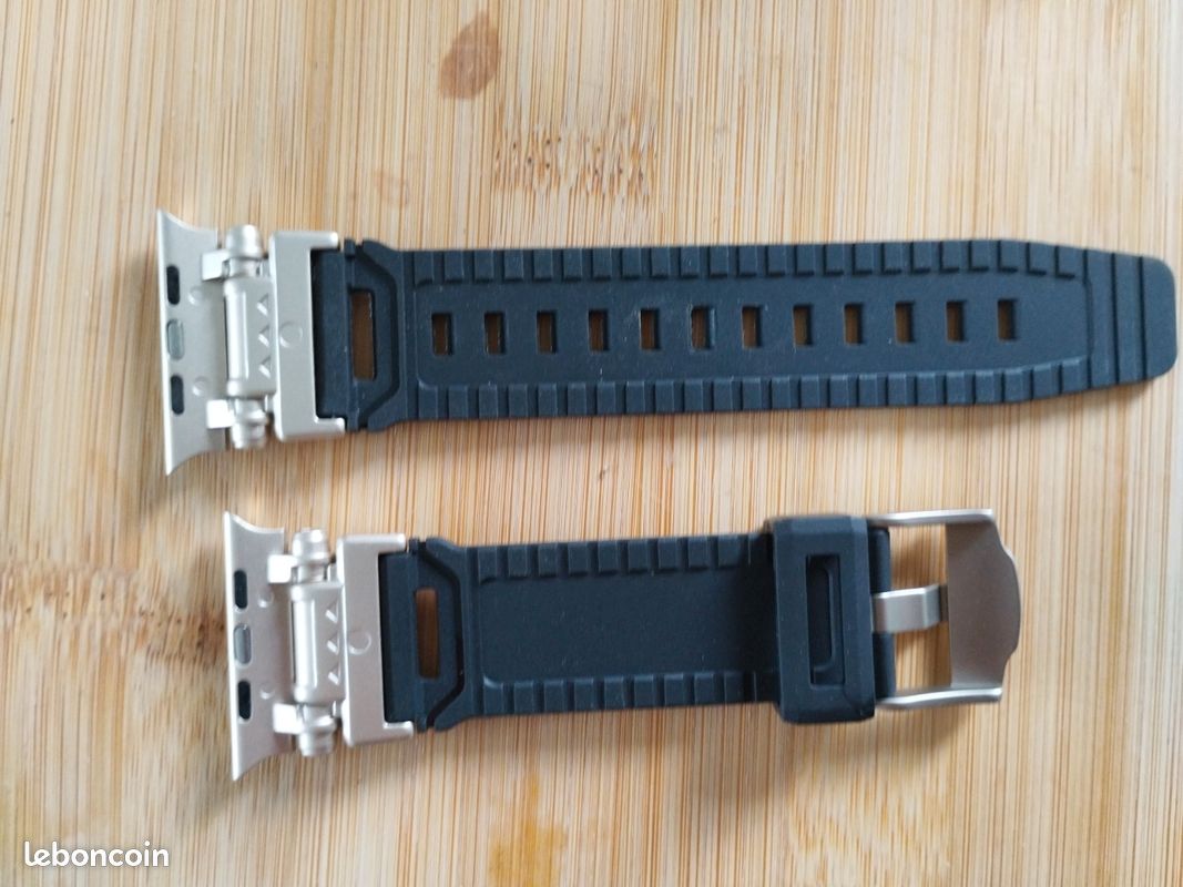 Bracelet Sport Strap pour Apple Watch S11/S10 46MM 42mm 9 8 7 45mm Ultra 3 49MM Titanium Couleur noir et acier Silicone watch band pour iWatch SE3 6 44mm
B 2 44 45 49mm S10-46mm (image 3)