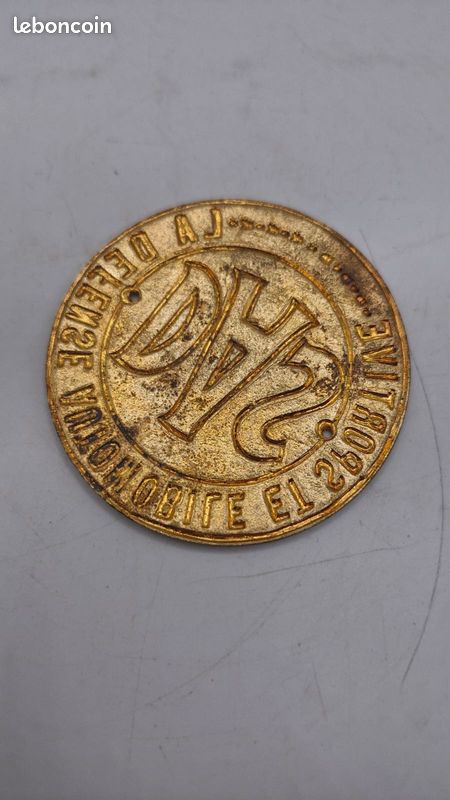 Insigne émaillé 1950 - Test D'habileté Automobile Pontevedra Espagne - Rare