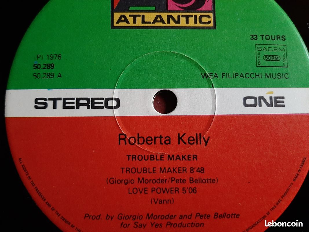 Vinyle Roberta Kelly Trouble Maker Giorgio Moroder Donna Summer disco funk soul (image 3)