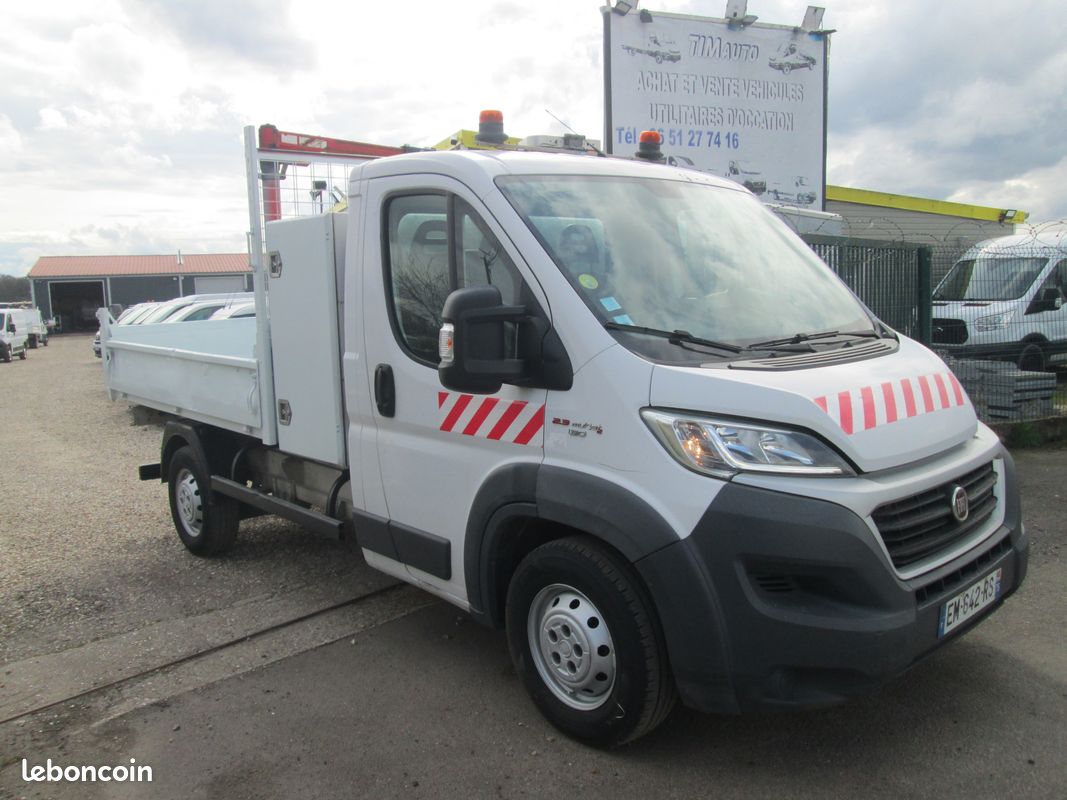 Ducato 130cv benne coffre + grue electrique (image 1)