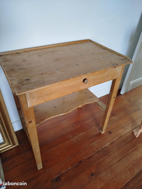 Table d'appoint en bois Ancienne (image 3)