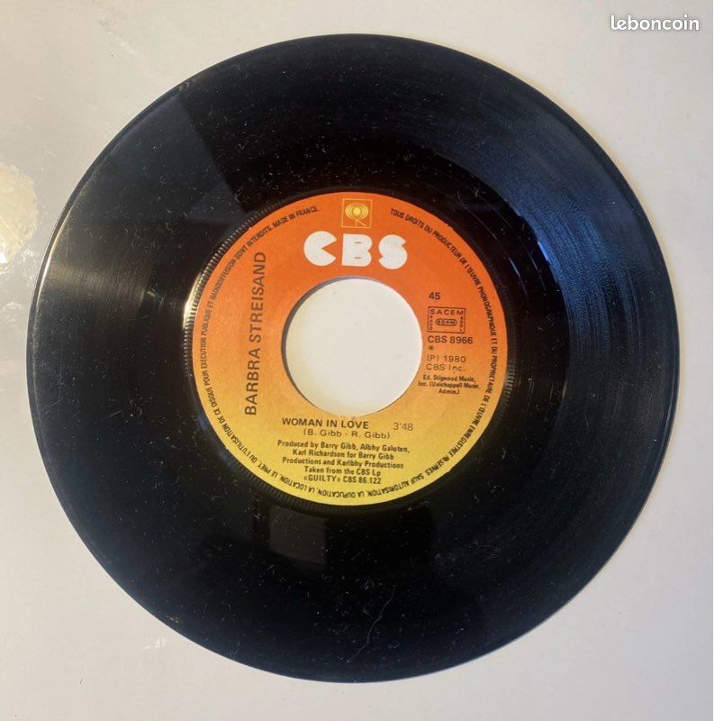 VINYLE 45 Tours BARBARA STREISAND 1980 (image 5)