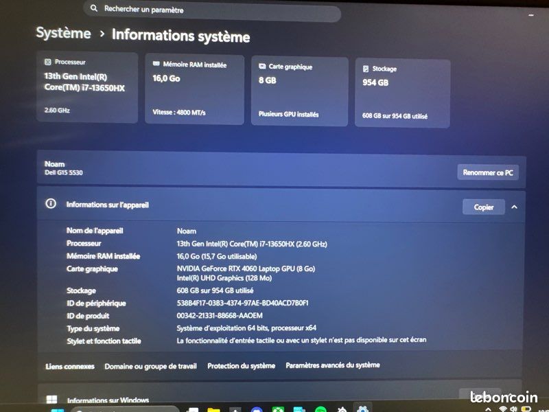 Pc portable dell g15 5530 (image 1)