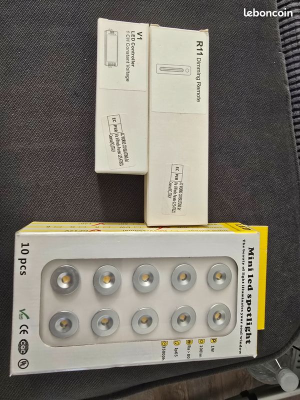 Lot de 10 mini led dc12V 120° blanc neutre dimmable (image 1)