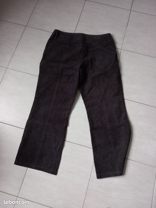 Pantalon bootcut patelf velours noir (image 9)