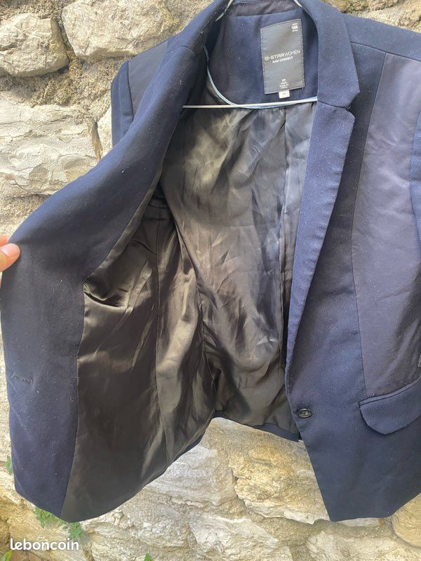 Blazer / Veste de costume bleu marine G-Star RAW Correct – Taille 40 (L) (image 5)