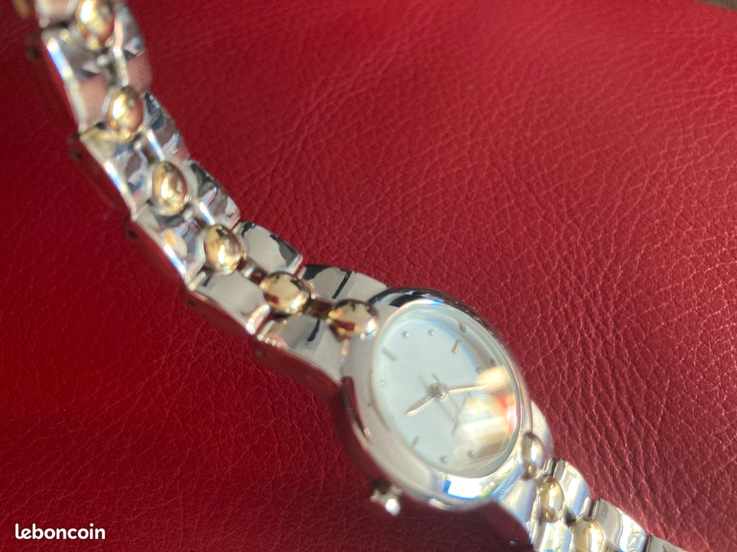 Montre Vintage Charles Leman Pour Femme, Bracelet Doré - Occasion En Bon état, Fonctionne