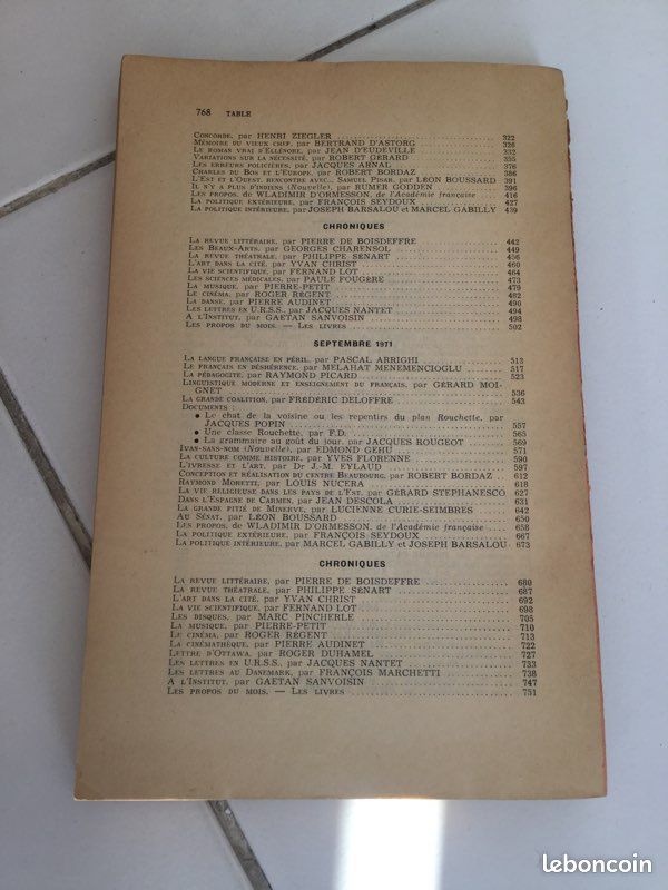 La Revue des deux Mondes Septembre 1971 (image 2)